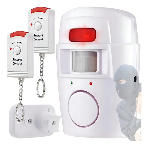 Alarme Sem Fio com Sensor de Movimento e 2 Controles Remotos