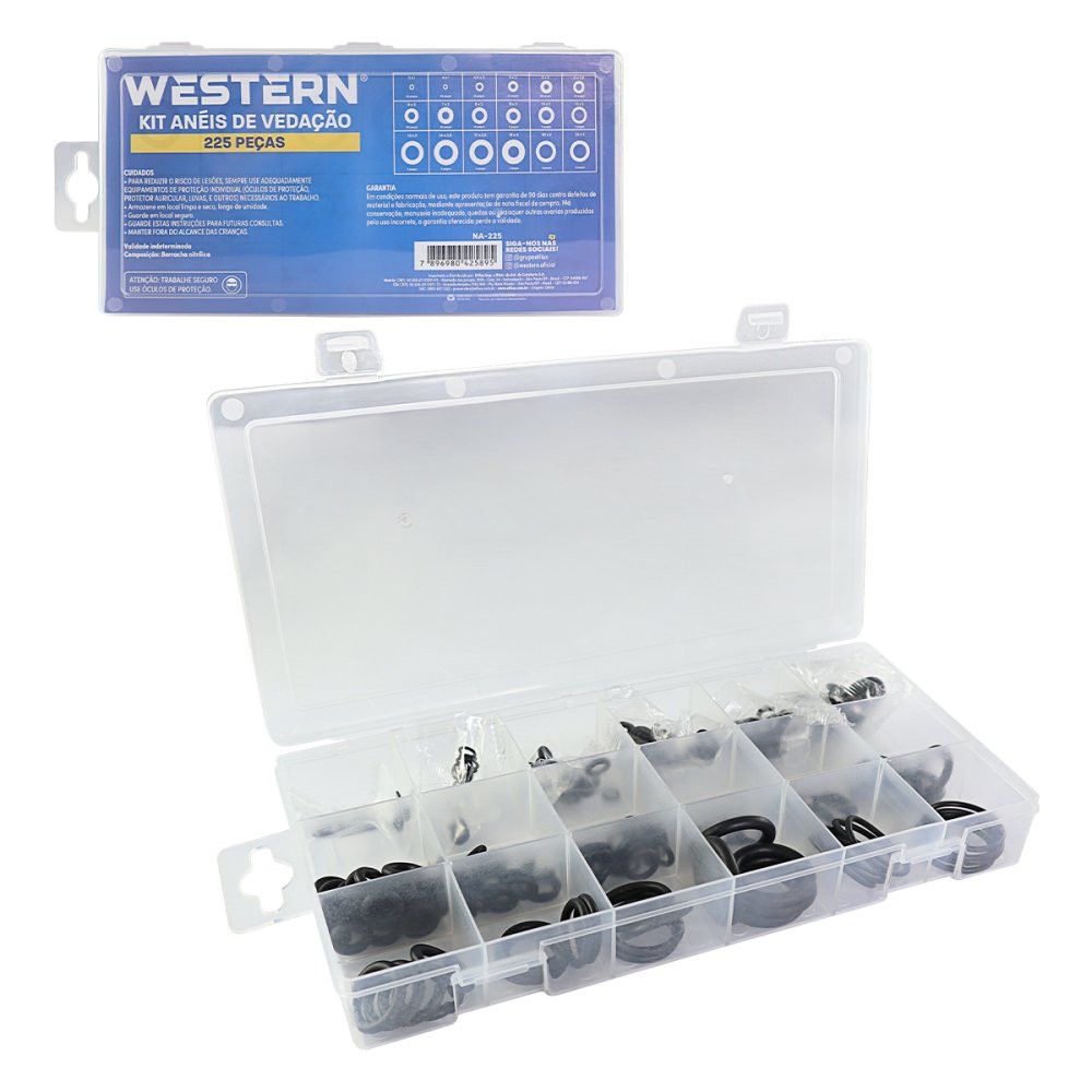 Kit 225 Anéis de Vedação Western Borracha Nitrílica — foto 1