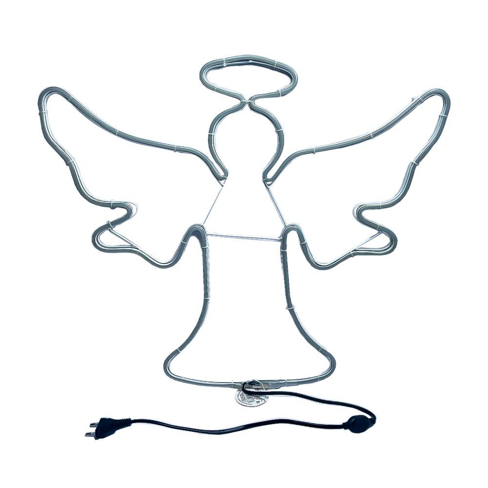 Anjo Natalino LED Neon Auréola Branco Quente 55cm 127V — foto 1