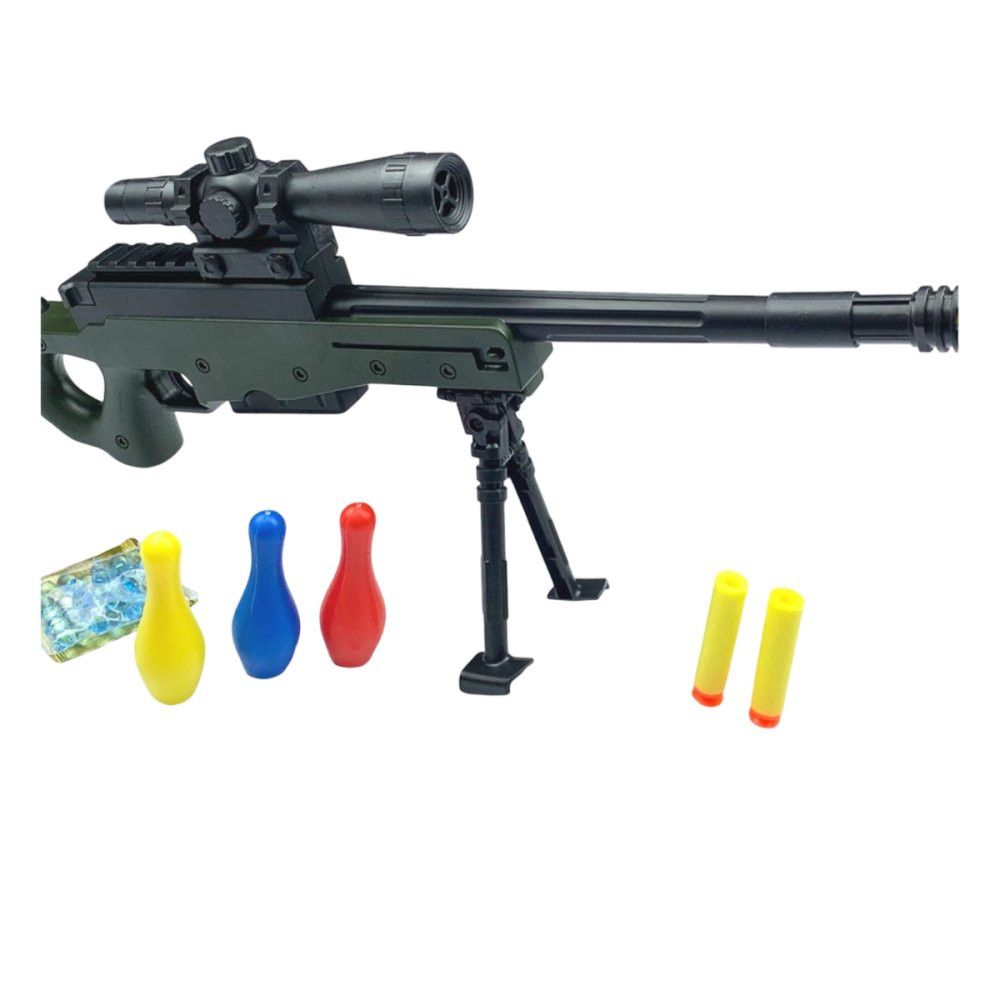 Lançador Infantil Fuzil M16 de Bolinhas de Gel 47 cm com 1000 Bolinhas e 6 Alvos — foto 1