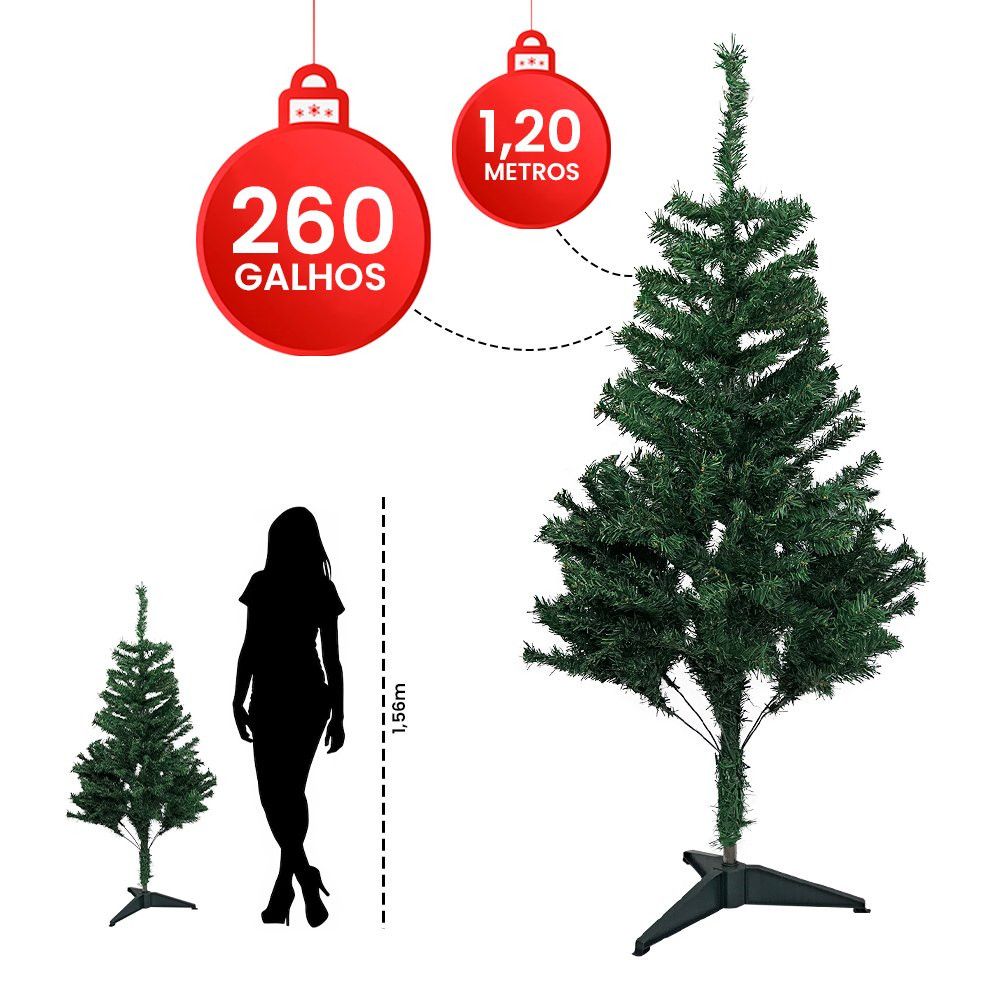 Arvore de Natal Linha Luxo 1,20cm com 260 galhos — foto 1