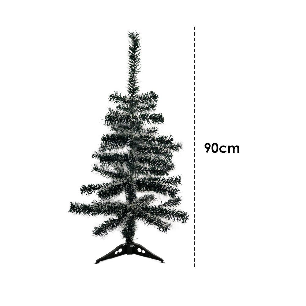 Árvore Pinheiro De Natal Luxo Verde Nevada 90 cm 70 Galhos — foto 1