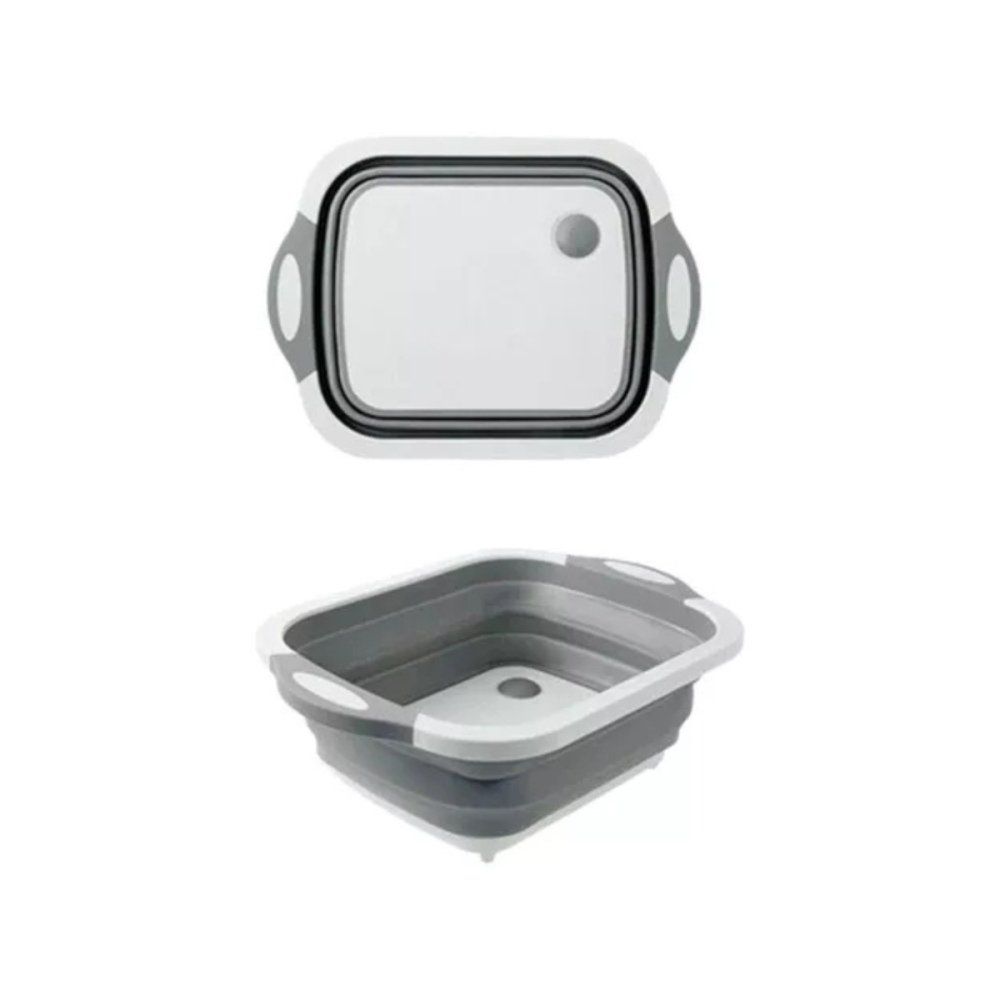 Bacia de Silicone Retrátil Multiuso - Cinza