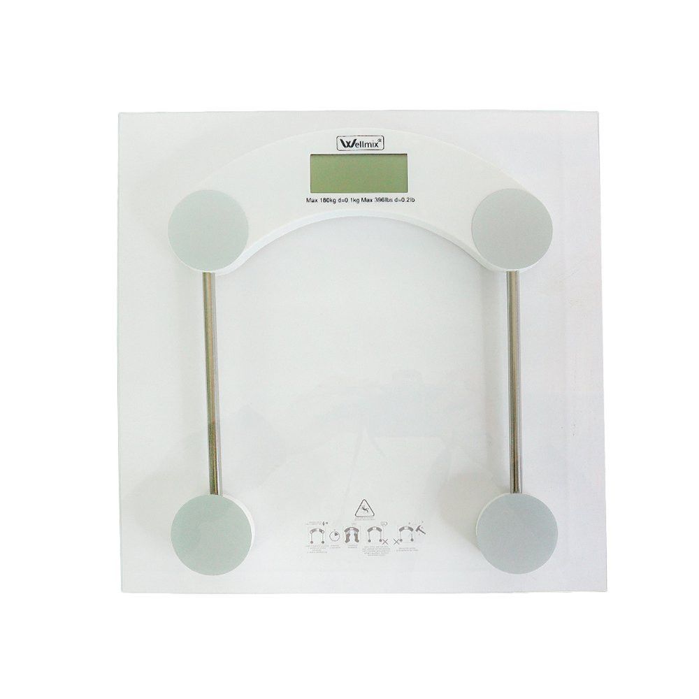 Balança Digital Corporal Wellmix Vidro Temperado 180kg — foto 1