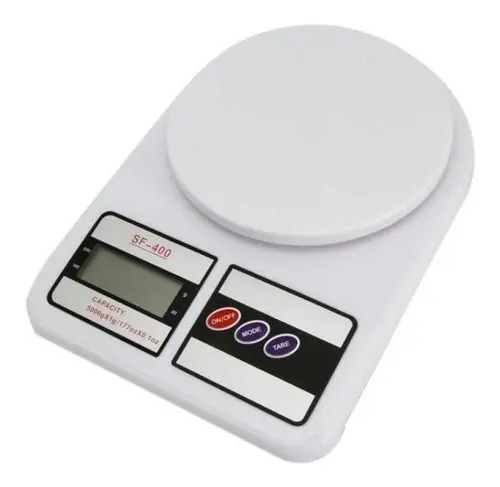 Balança Digital de Cozinha até 10 kg Branca 123Útil