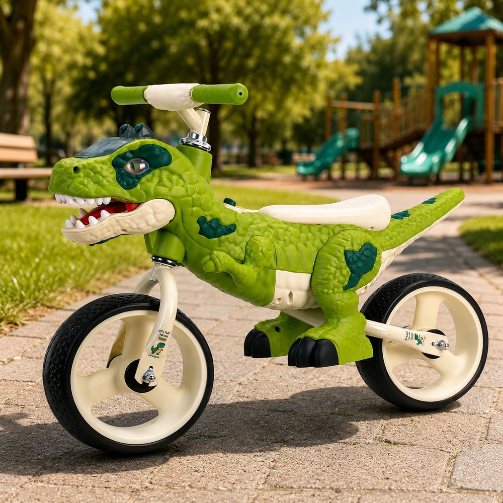 Bicicleta de dinossauro infantil ARO 12- verde — foto 1