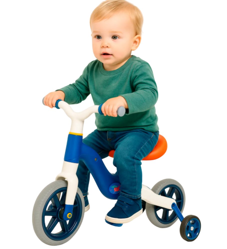 Bicicleta Infantil de Equilíbrio 2 em 1 com Rodinhas Removíveis - Azul — foto 1