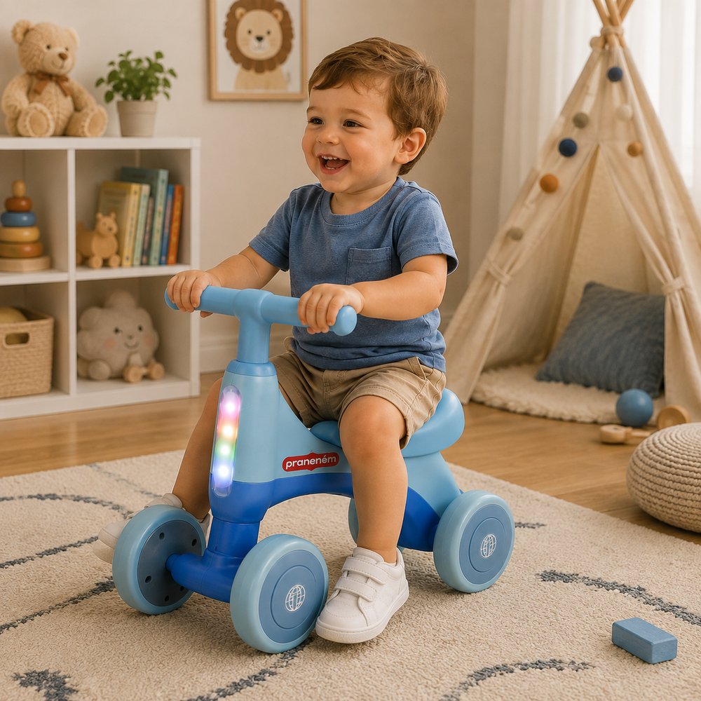 Bicicleta Infantil de Equilíbrio 4 Rodas - Azul — foto 1