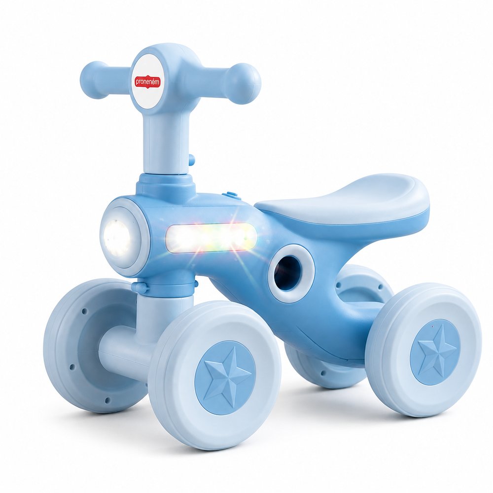 Bicicleta Infantil de Equilíbrio 4 Rodas - Azul — foto 1