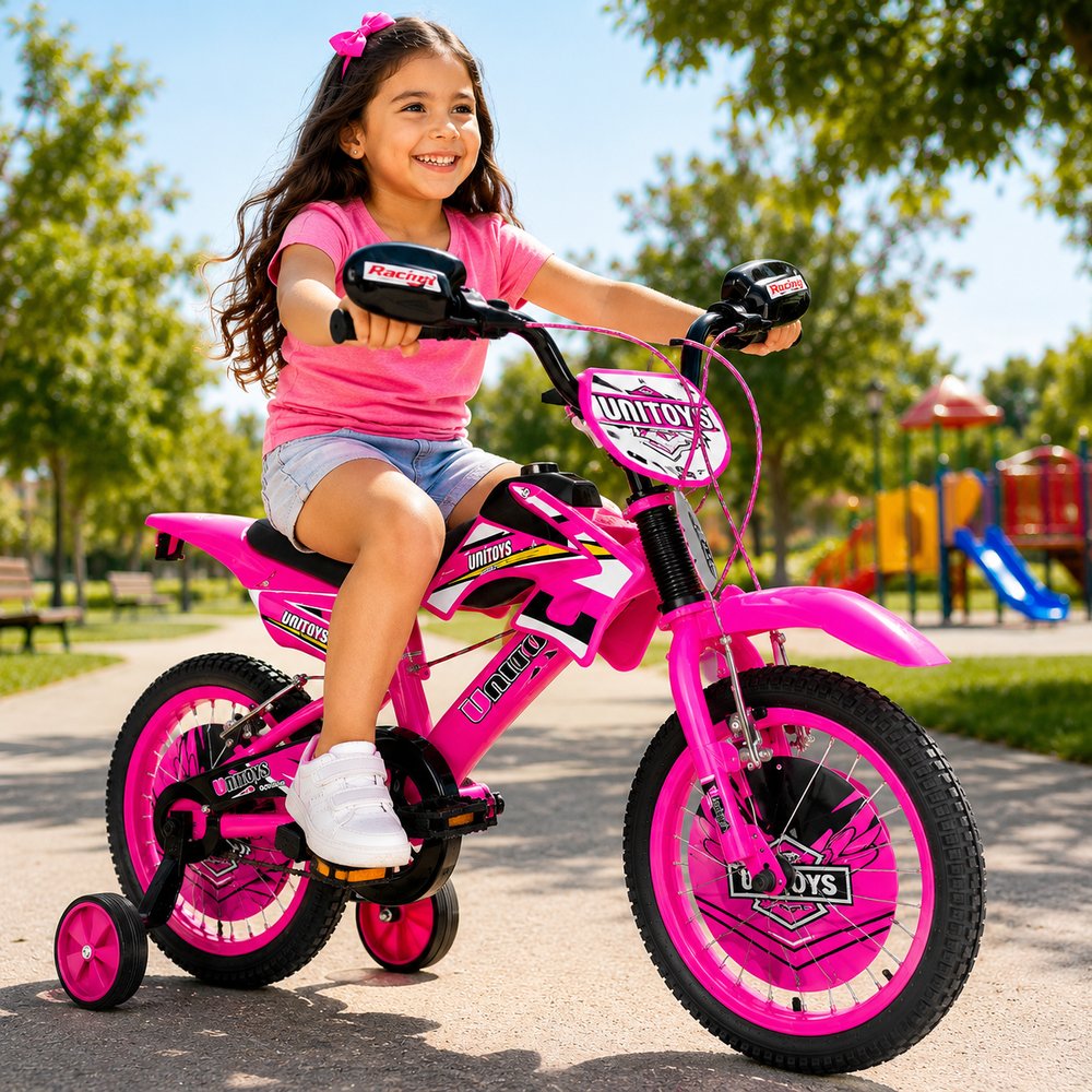 Bicicleta Infantil Moto Cross Aro 16 - Rosa
