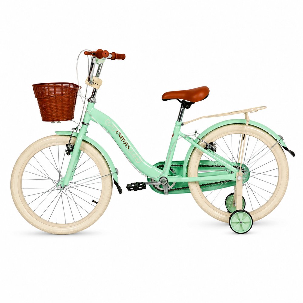 Bicicleta Sweet Aro 20 com Rodinhas Cesta E Garupa - Verde