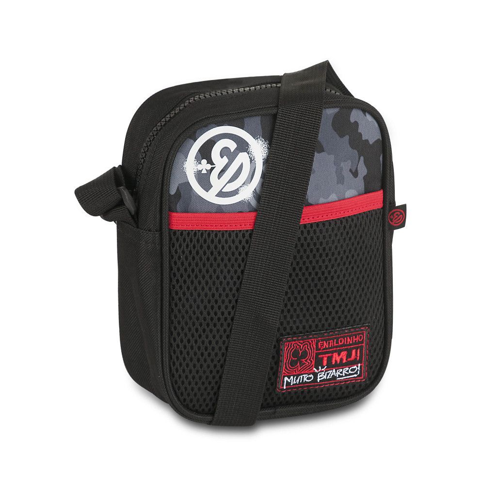 Bolsa Transversal Shoulder Bag Pochete Enaldinho Cinza
