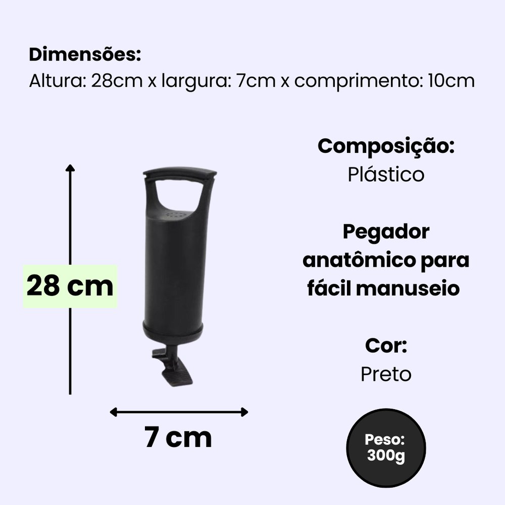 Bomba de Ar Manual Para Infláveis — foto 1