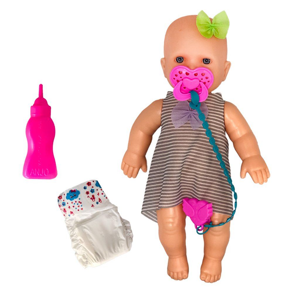 Boneca Babidu Faz Xixi na Fralda Quando Bebe Água e Acessórios — foto 1