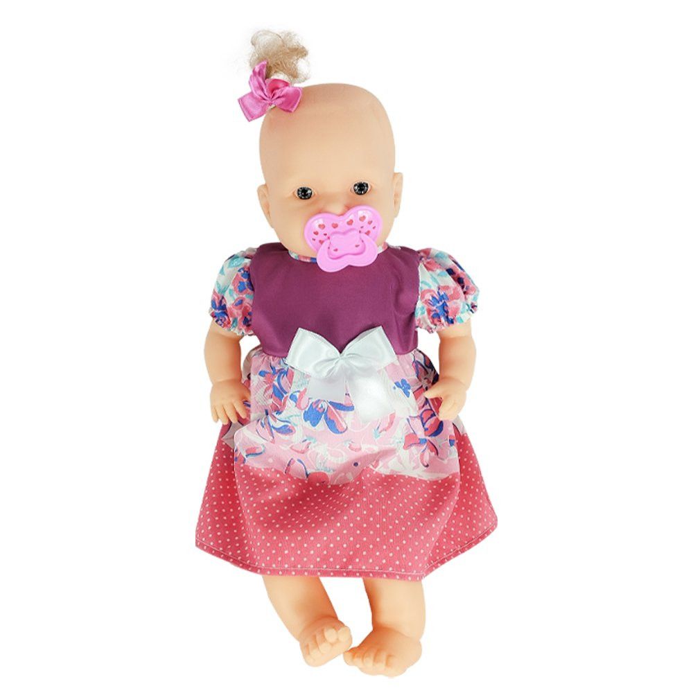Boneca Bebê Pequerrucha 45 cm com Corpo Macio, Roupinha e Chupeta para Faz de Conta — foto 1