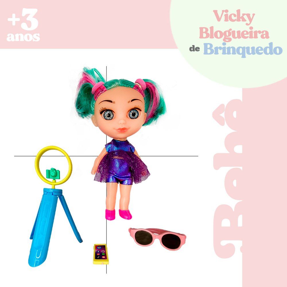 Boneca Vicky Blogueira Com Acessórios — foto 1