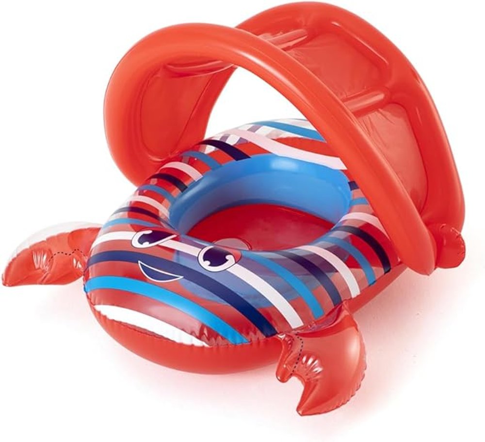 Boia Bote Infantil Caranguejo Bestway Vermelho Inflável para Bebês