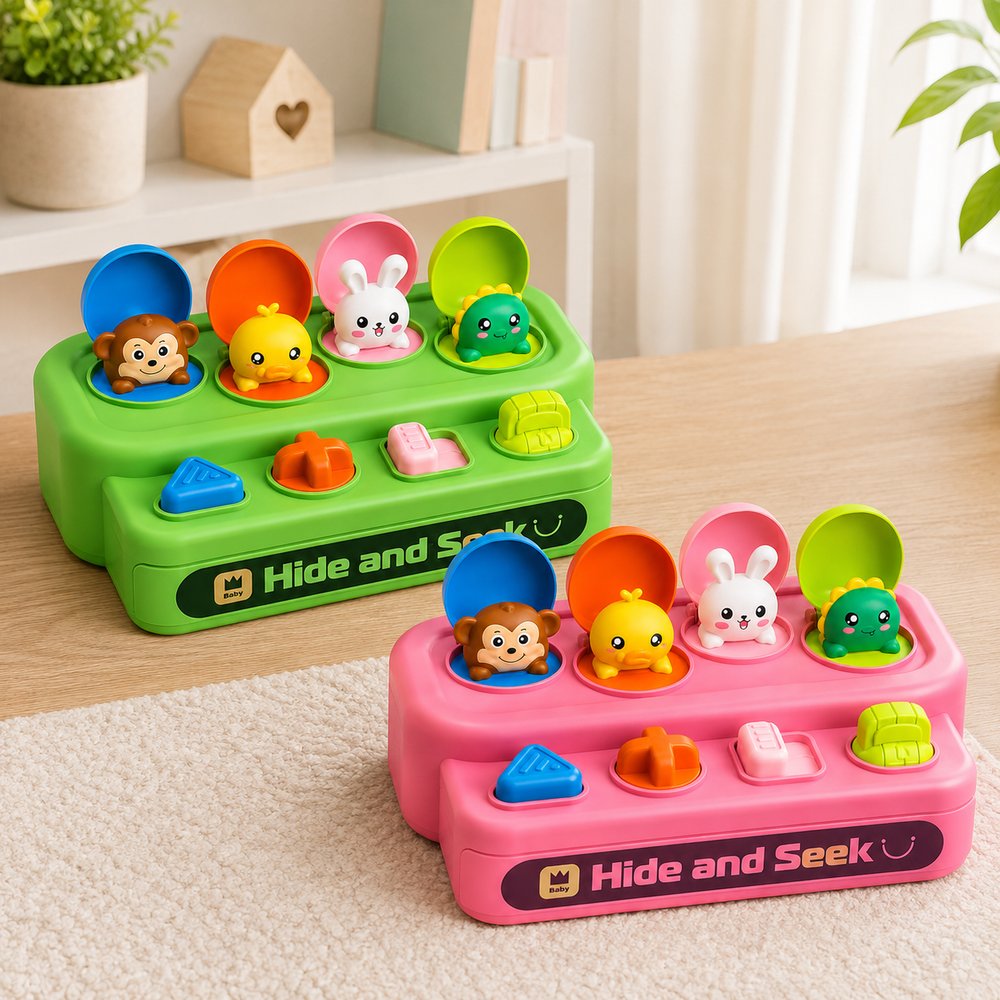 Brinquedo Esconde-Esconde Animais Para Bebês - Sortida