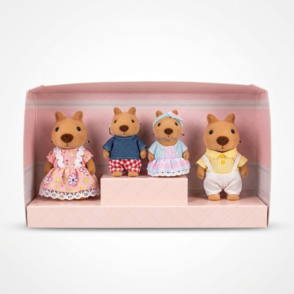 Família de Capivaras Casinha Feliz Zoop Toys com 4 Personagens Colecionáveis e Roupinhas — foto 1