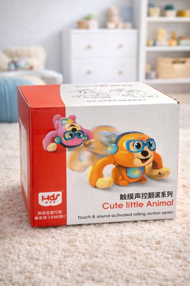 Brinquedo Infantil Animal Com Movimento e Ativação Por Toque Som