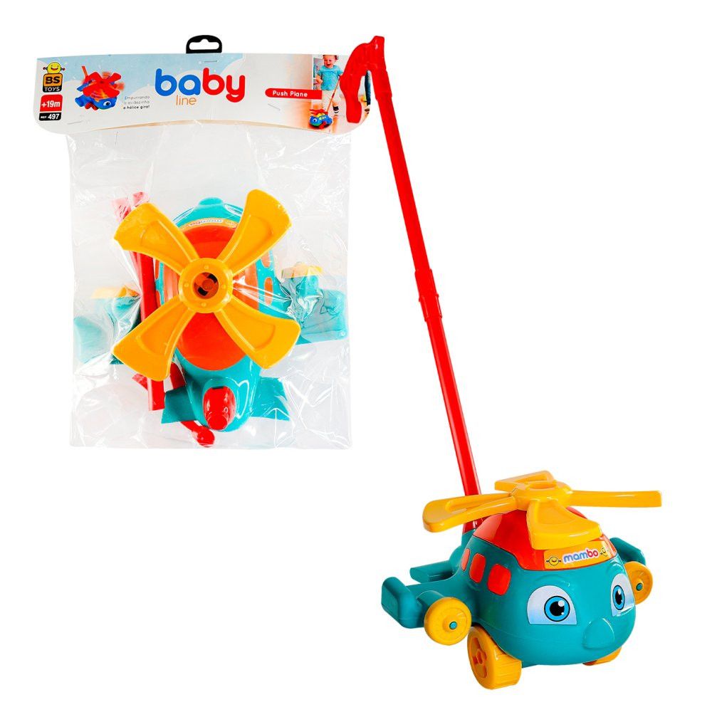 Brinquedo Infantil Avião De Empurrar Puxar — foto 1