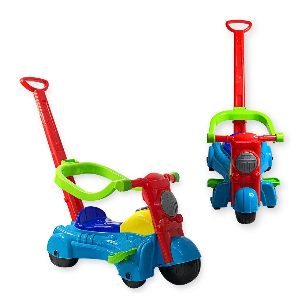 Brinquedo Moto Andador Baby Infantil Com Haste — foto 1