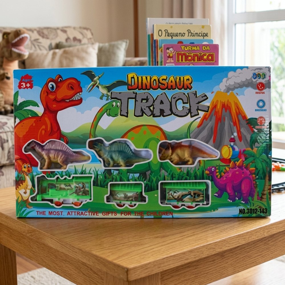Brinquedo Trem Elétrico Locomotivo Trilho Dos Dinossauros — foto 1