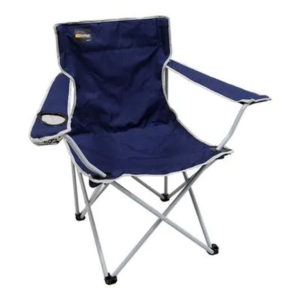 Cadeira Dobrável Nautika Alvorada Azul com Porta-Copo e Bolsa para Camping — foto 1