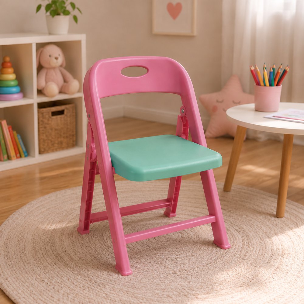 Cadeirinha Infantil Dobravel - Rosa — foto 1