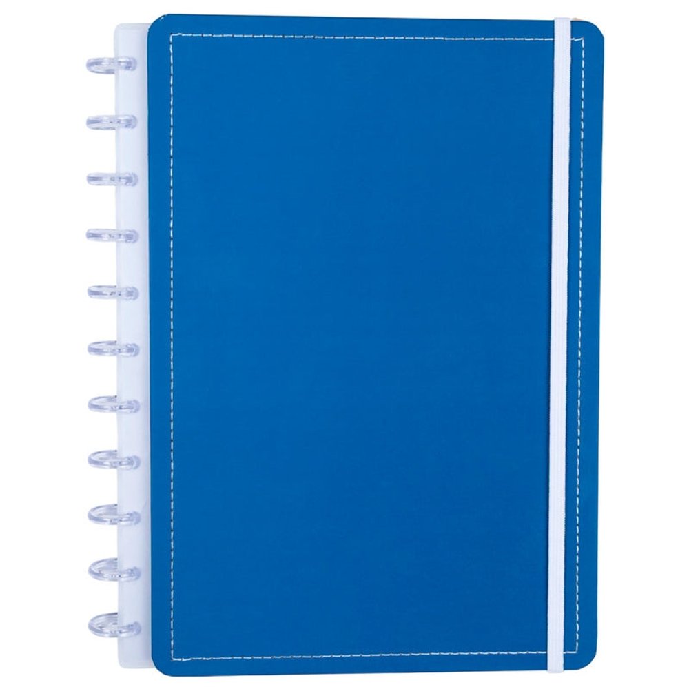 Caderno Blue Médio M Disco Reposicionável Capa Dura Disko