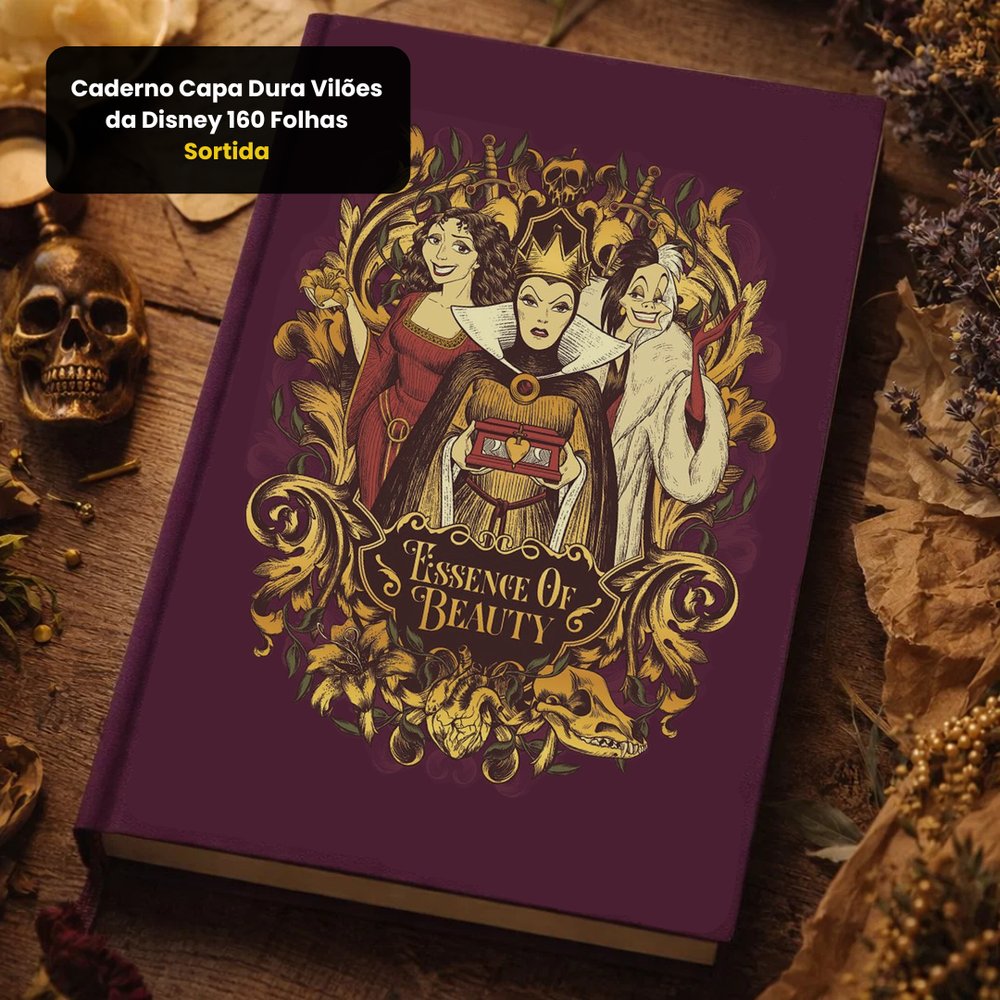 Caderno Capa Dura Vilões da Disney 160 Folhas - Sortida — foto 1