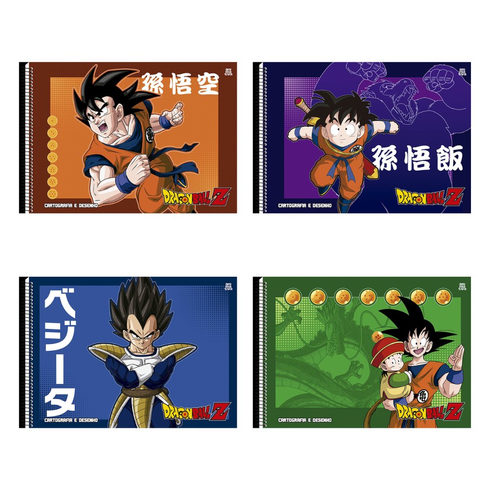 Caderno de Cartografia e Desenho Dragon Ball Z - Sortido