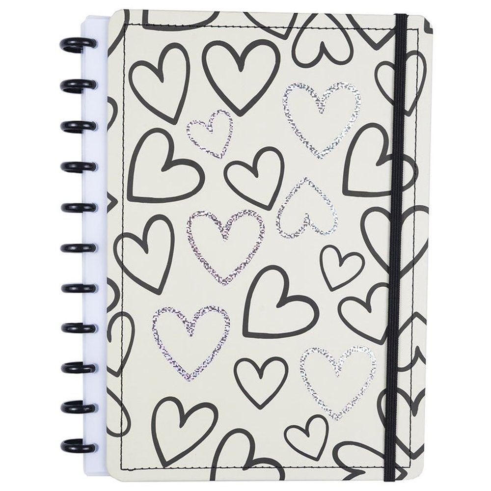Caderno Disko Loves Grande G Capa Dura Disco Reposicionável
