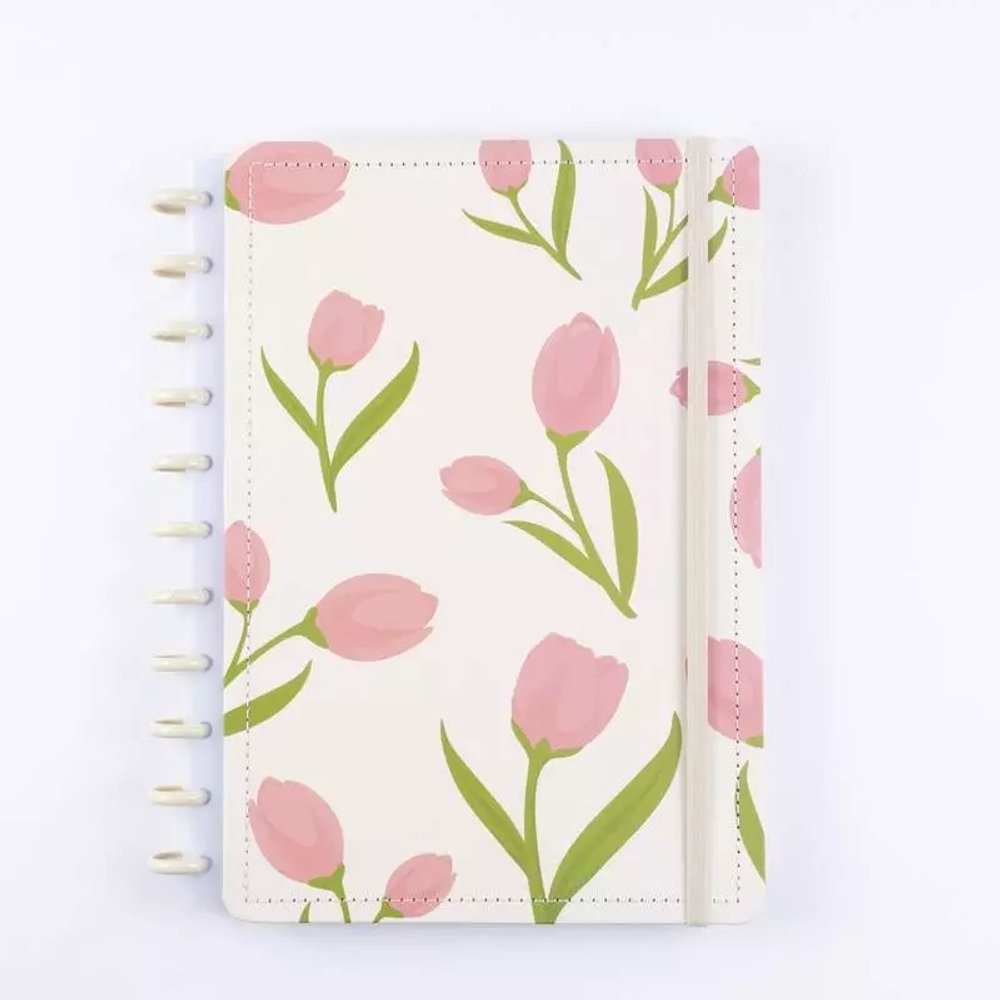 Caderno Disko Tulipa Floral Médio M 80 Folhas — foto 1