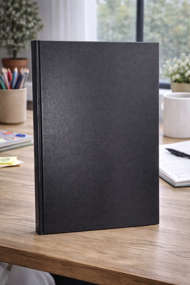 Caderno Grande Numerado 200 Folhas - Preta
