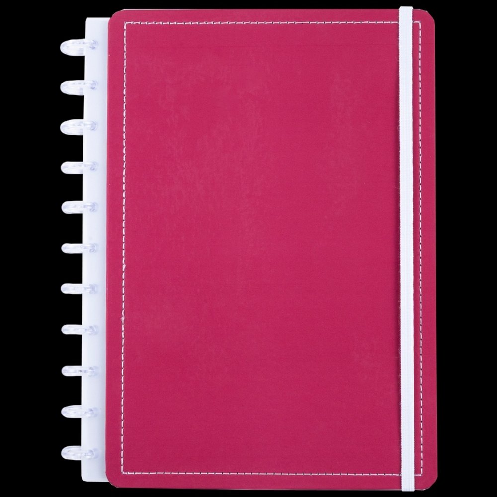 Caderno Rose Wine Médio M Disco Reposicionável Capa Dura Disko