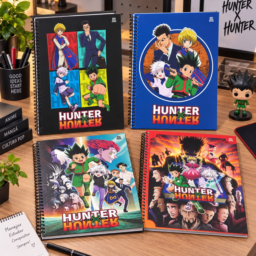Caderno Universitário Hunter x Hunter 1 Matéria 80 Folhas