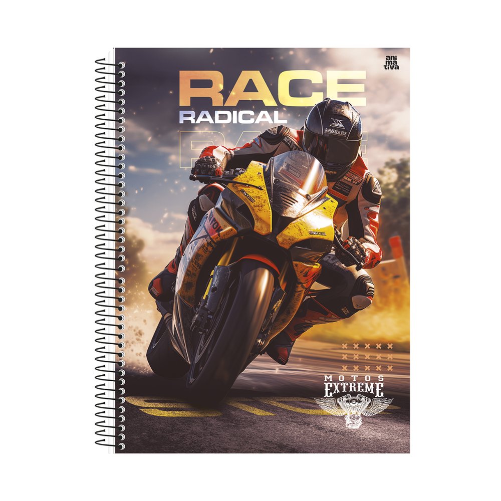 Caderno Universitário Moto Radical 10 Matérias – 160 folhas — foto 1