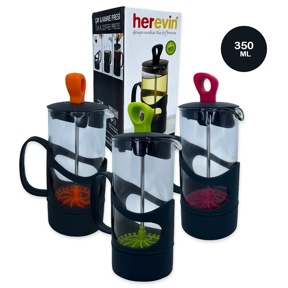 Cafeteira Prensa Francesa Herevin 350ml em Vidro Borossilicato — foto 1