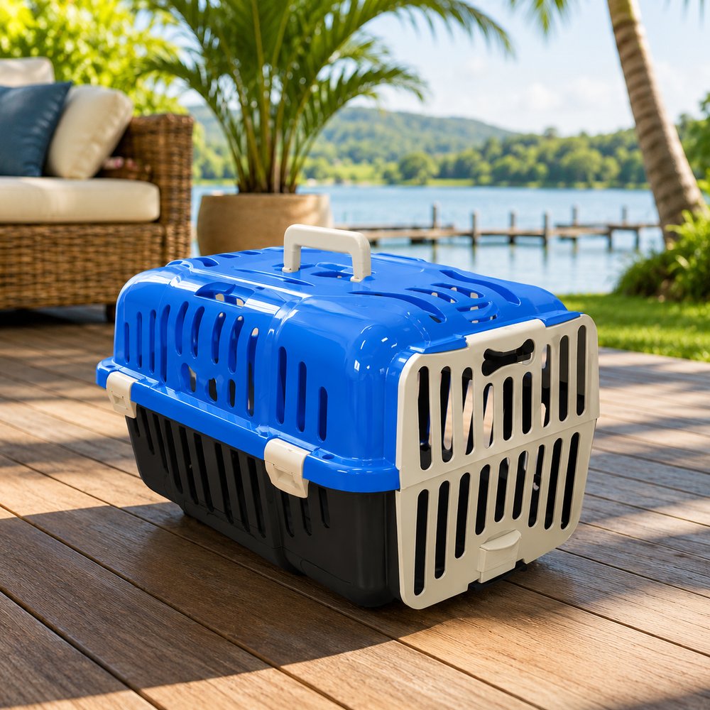 Caixa de Transporte Furacão Pet N1 Azul para Cães e Gatos até 6 kg — foto 1