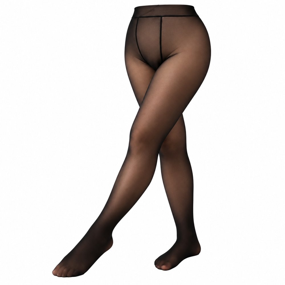 Calça Térmica Translúcida Aveludada Tamanho 32x99cm - Preta — foto 1