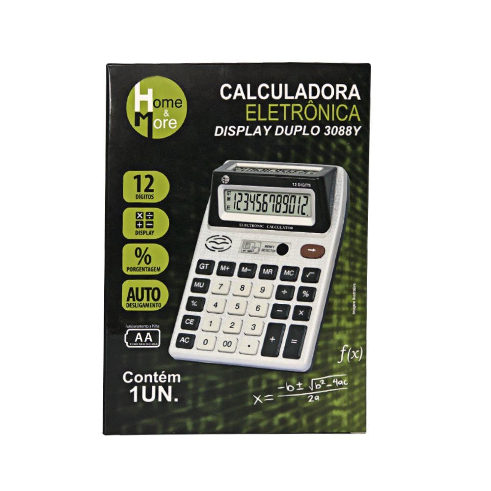 Calculadora de Mesa 12 Dígitos Visor Duplo com Luz UV — foto 1