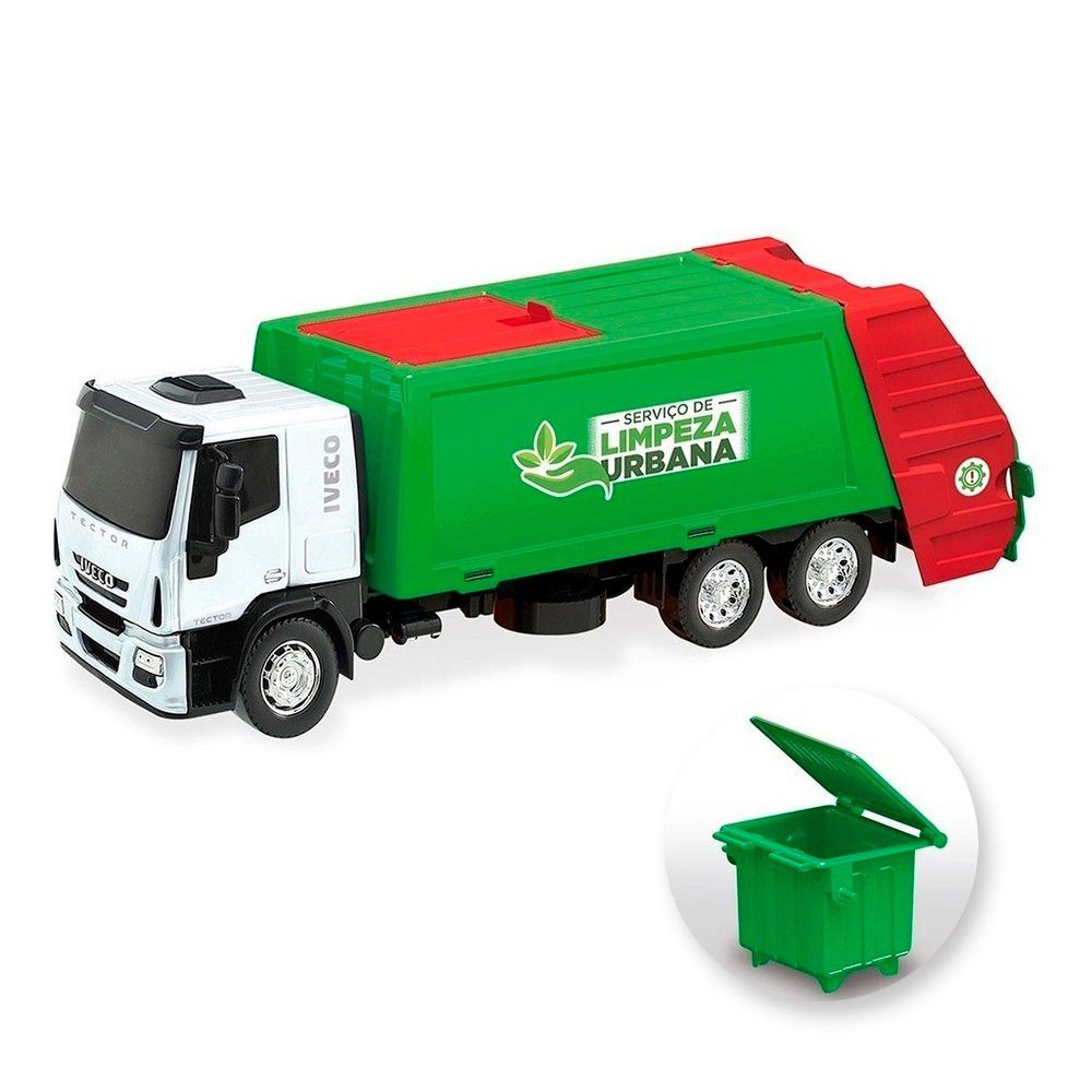 Caminhão de Lixo Coletor Iveco com Lixeira - Sortido — foto 1