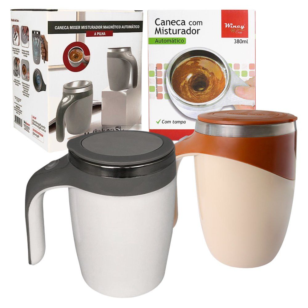 Caneca Mixer Inox Automática Elétrica Misturador 380ml — foto 1