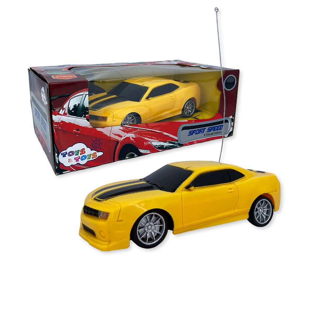 Carrinho Controle Remoto Ultra Carros Amarelo Escala 1:24 com Funcionamento a Pilhas — foto 1