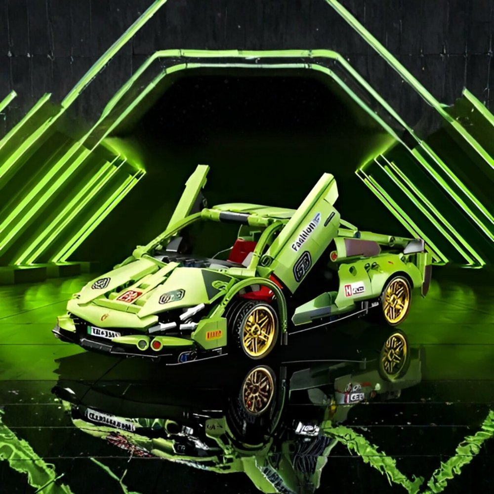 Carrinho de Montar Bloco 451 Peças - Verde — foto 1