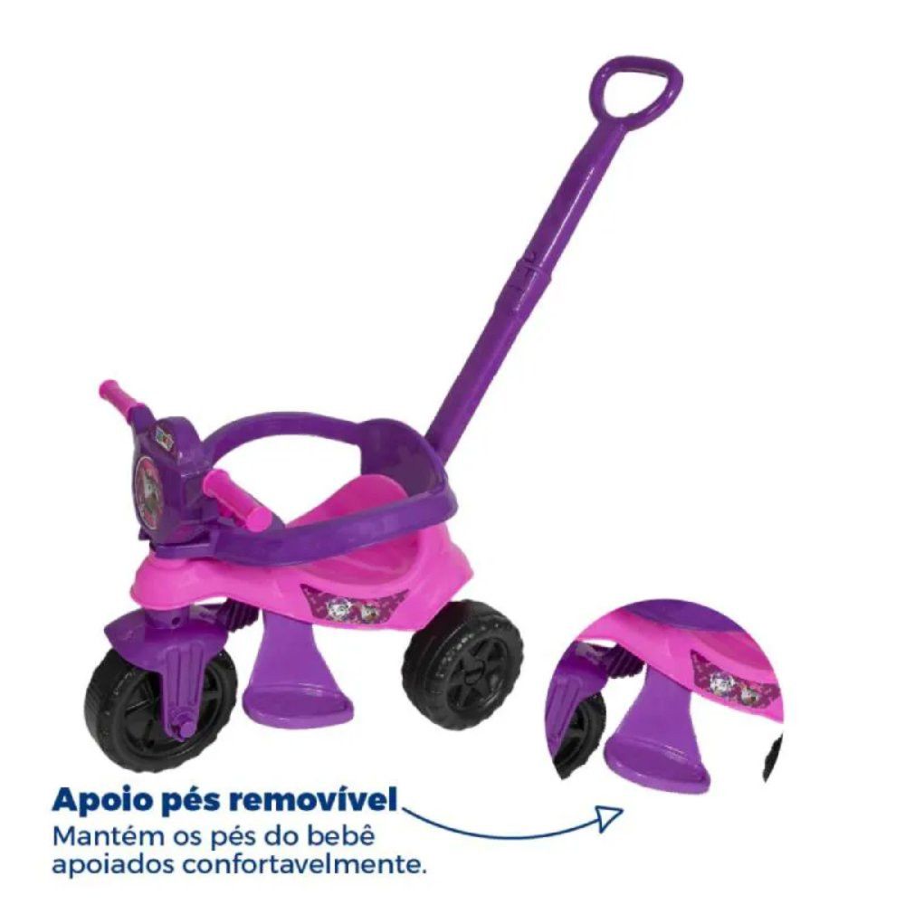 Carrinho de Passeio com Pedal infantil Kemotoca Baby Dog Rosa — foto 1