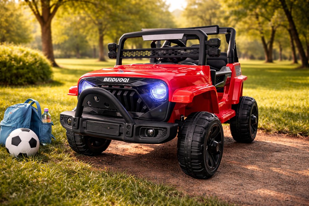 Carrinho Elétrico Infantil Jeep Rubicon Com Controle Remoto - Vermelha — foto 1