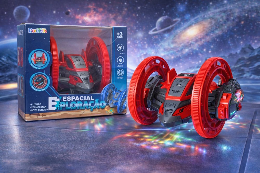 Carrinho Espacial Exploração Brinquedo Luz Música Rotação 360° Radical — foto 1
