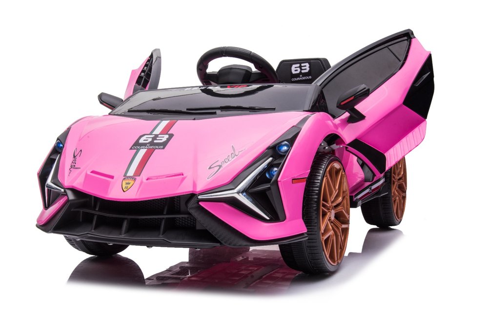 Carrinho Elétrico Infantil Unitoys Esportivo Rosa 12V Controle — foto 1